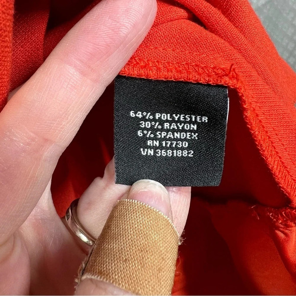 Victoria Beckham Orange Black Scalloped Dress - Picture 5 of 6